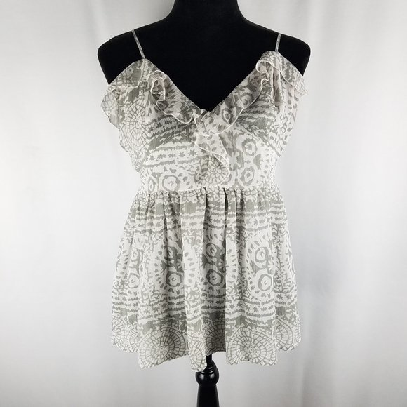 Kirra top sleeveless ruffle front empire XL - Picture 1 of 11